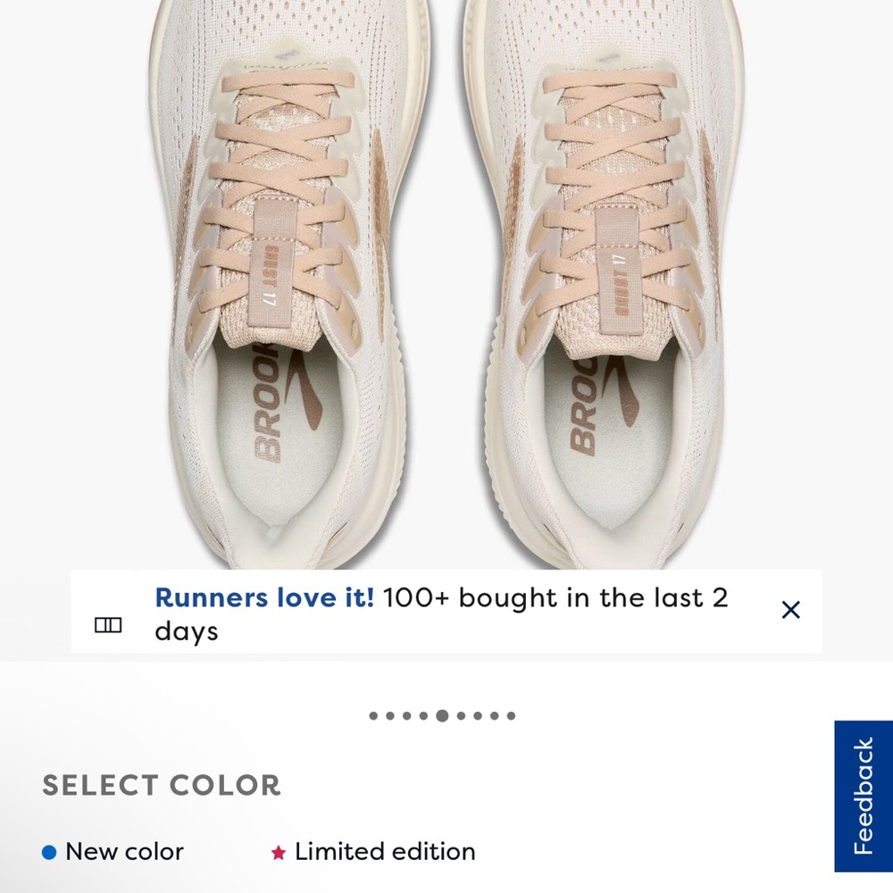 Brooks Women's Athletic Shoes - Tan and White